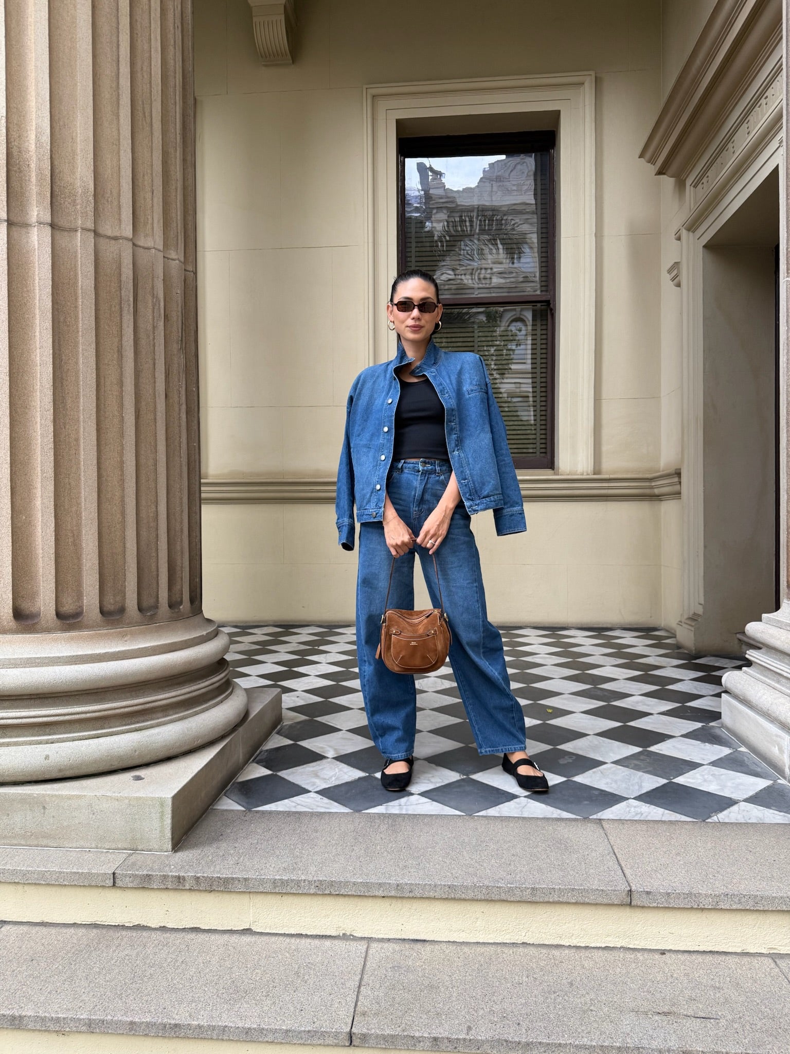 Napa Funnel Neck Jacket - Deep Vintage Blue