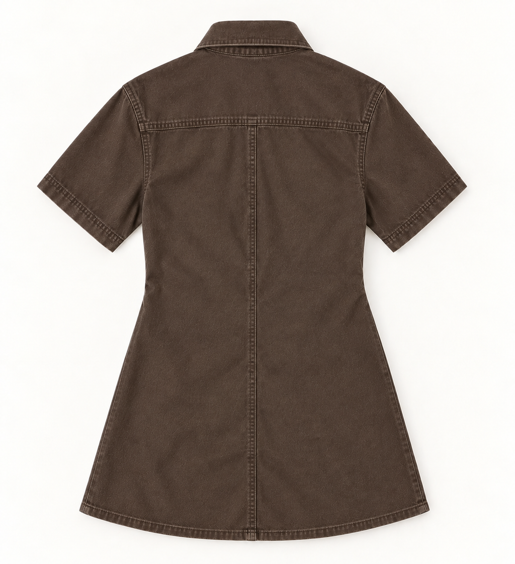 Hunter Denim Dress - Chocolate
