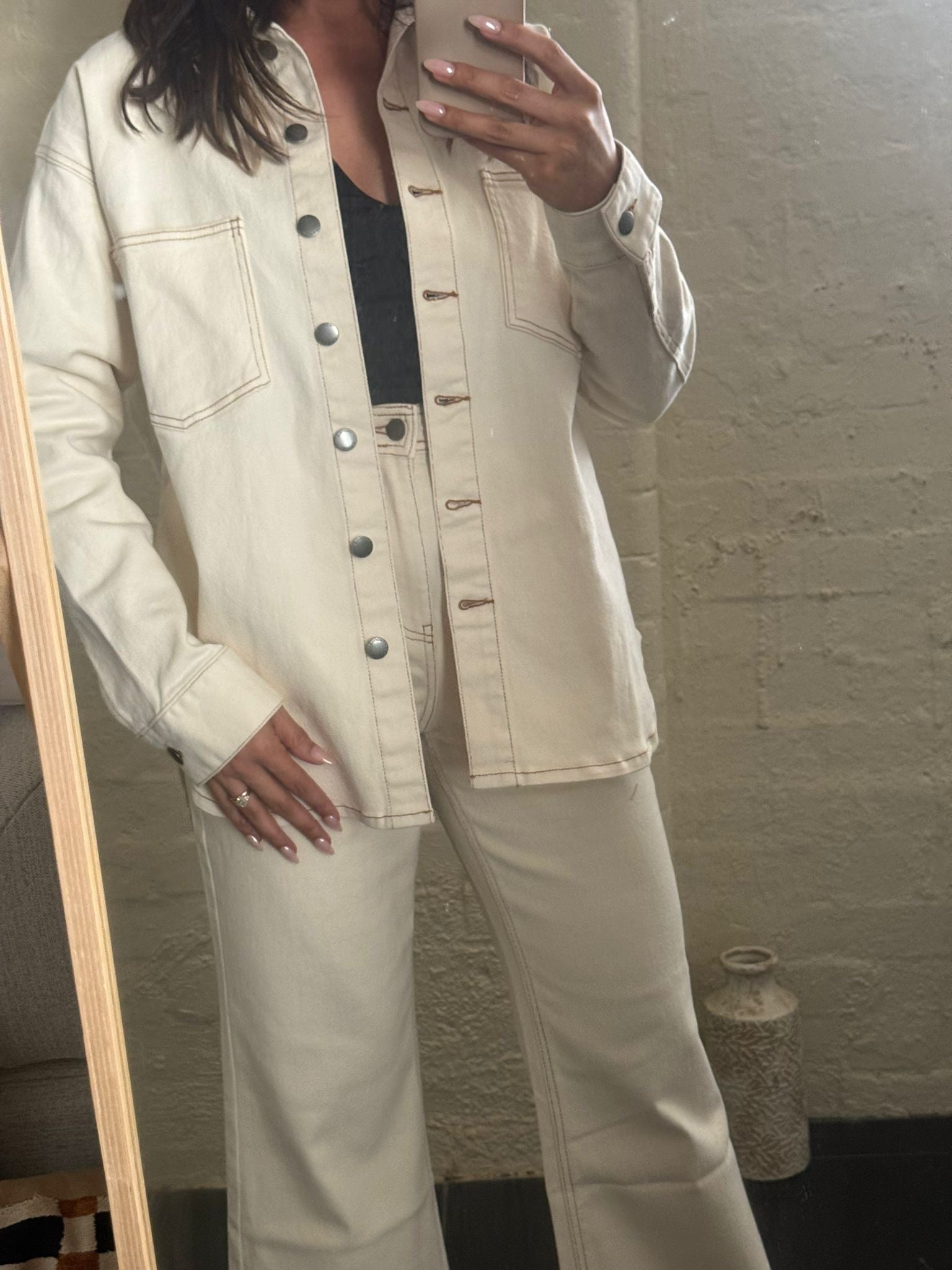 Rhone Denim Shacket - Ecru Denim