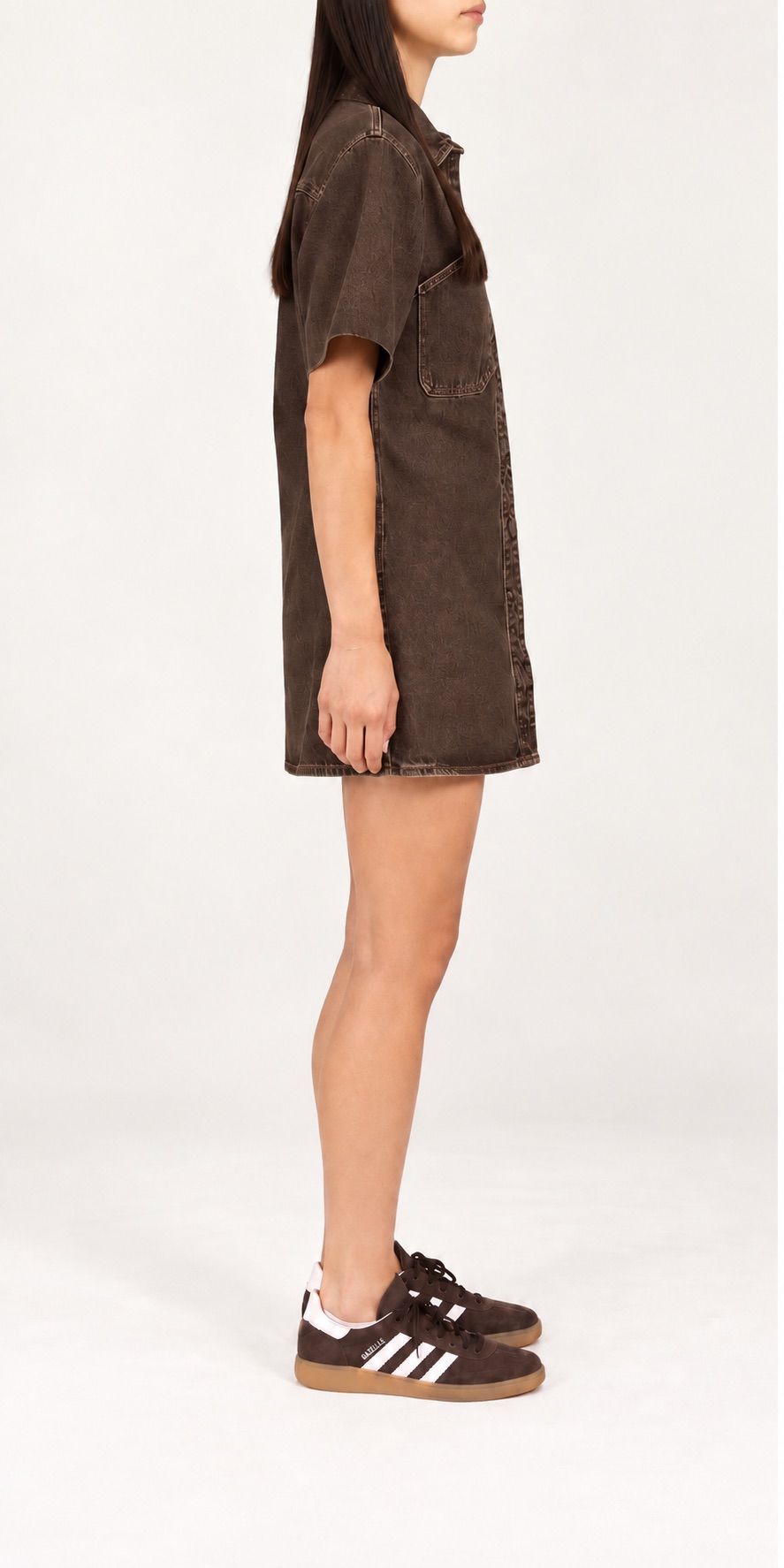 Hunter Denim Dress - Chocolate