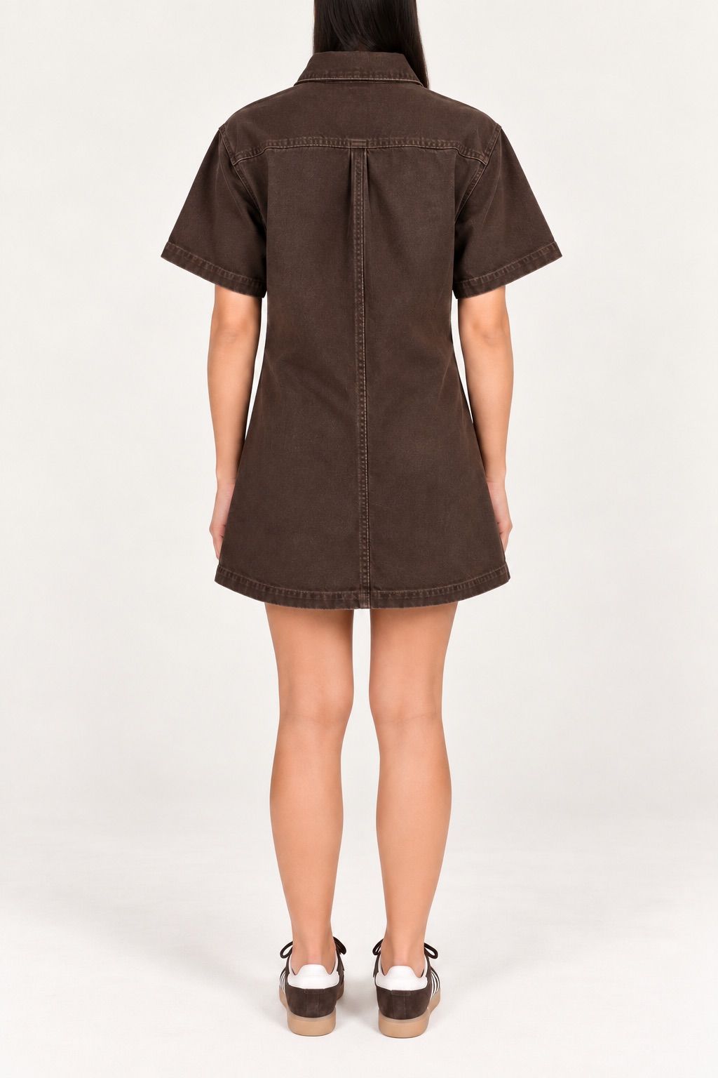 Hunter Denim Dress - Chocolate
