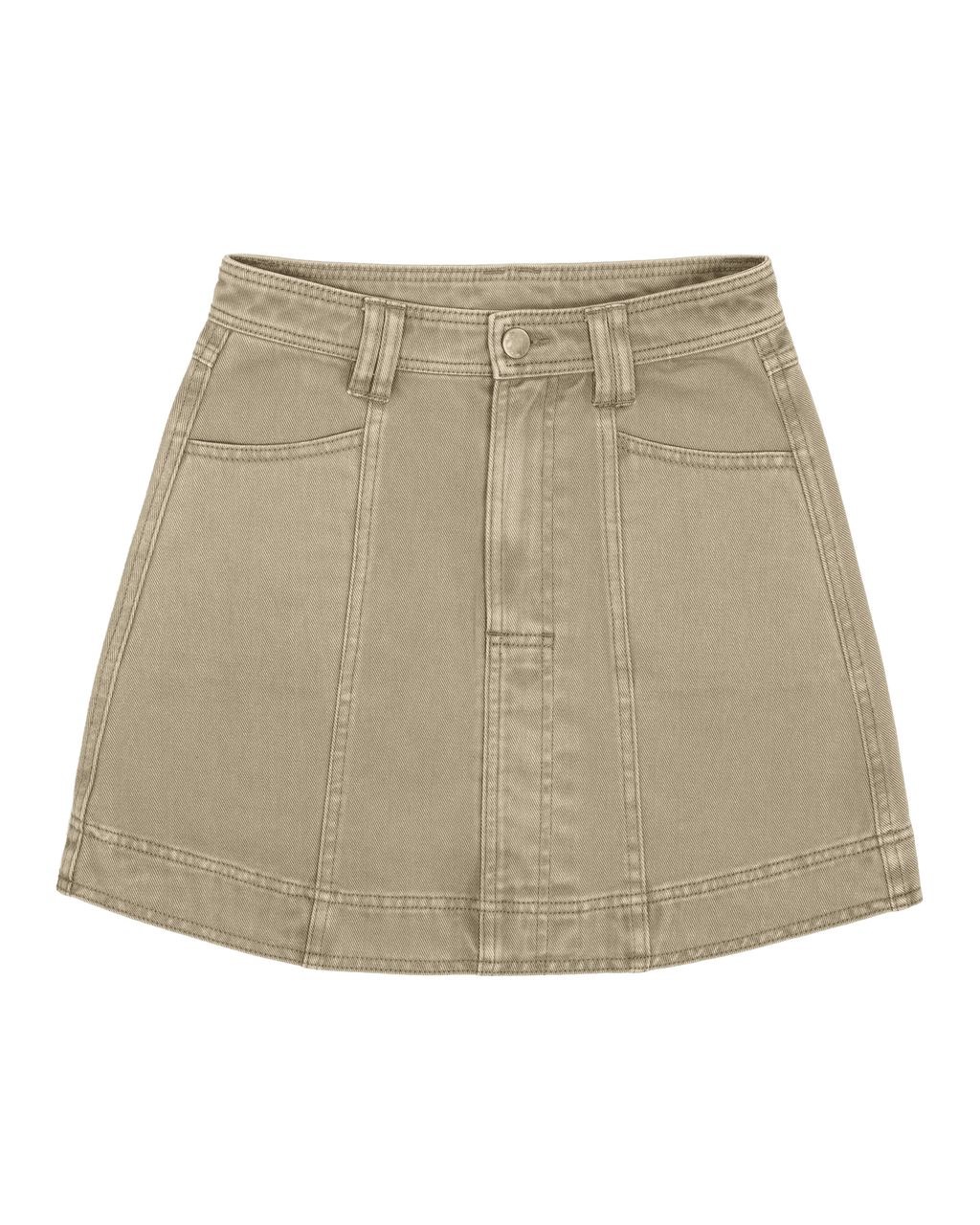 Clare Denim Skirt - Olive Denim