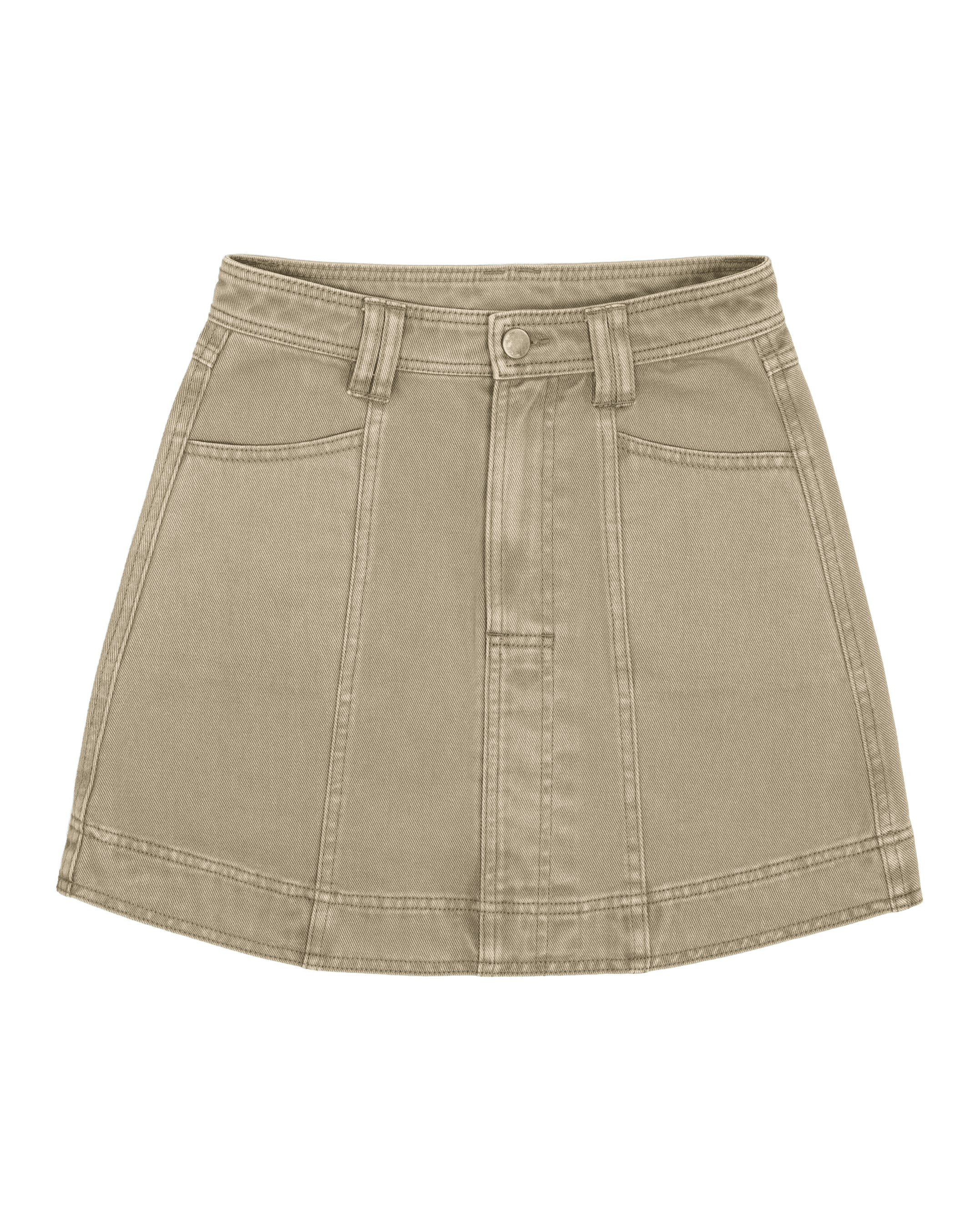 Clare Denim Skirt - Olive Denim