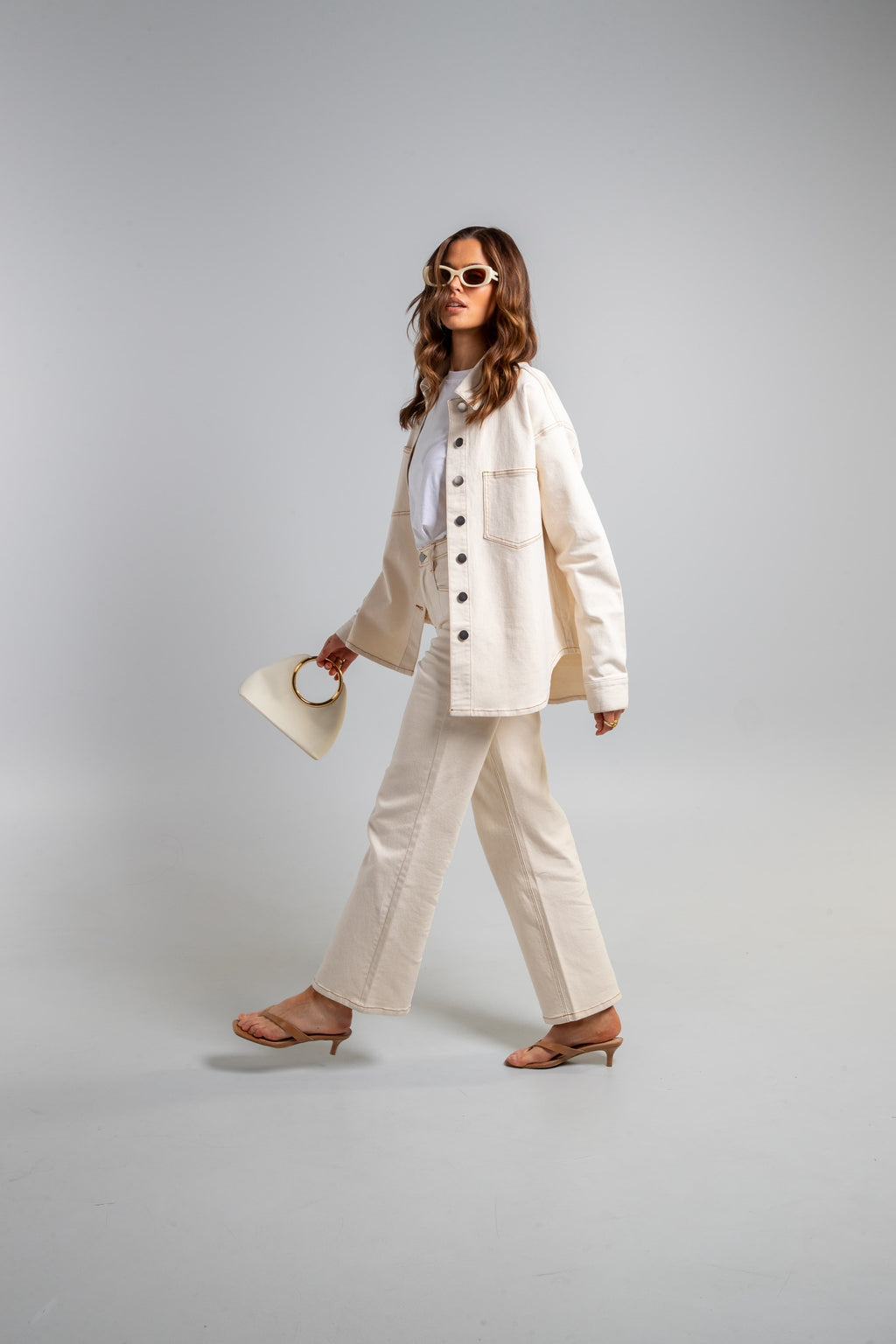 Rhone Denim Shacket - Ecru Denim