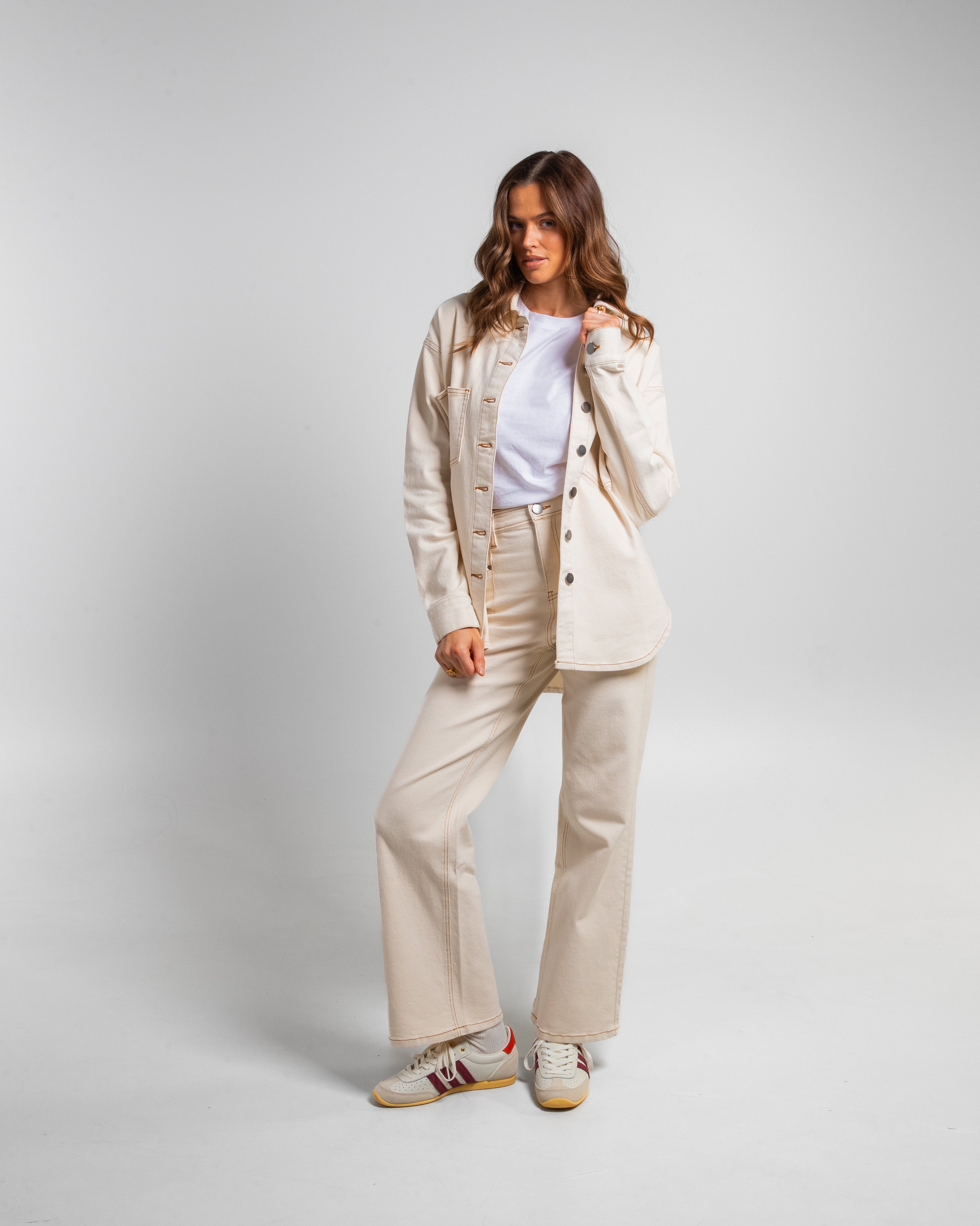 Rhone Denim Shacket - Ecru Denim