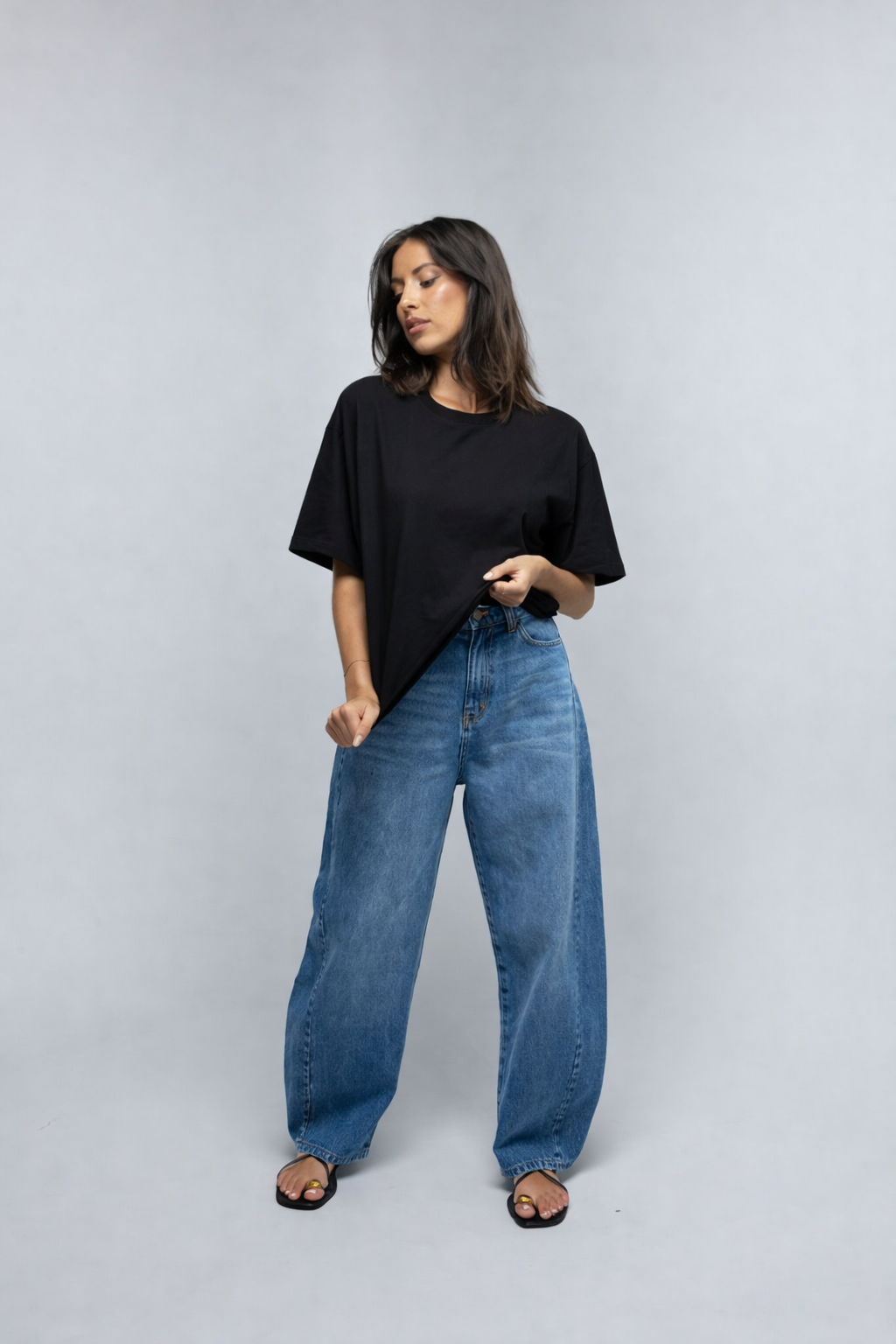 Veneto Cotton Tee - Black
