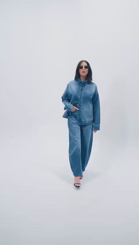Napa Funnel Neck Jacket - Deep Vintage Blue
