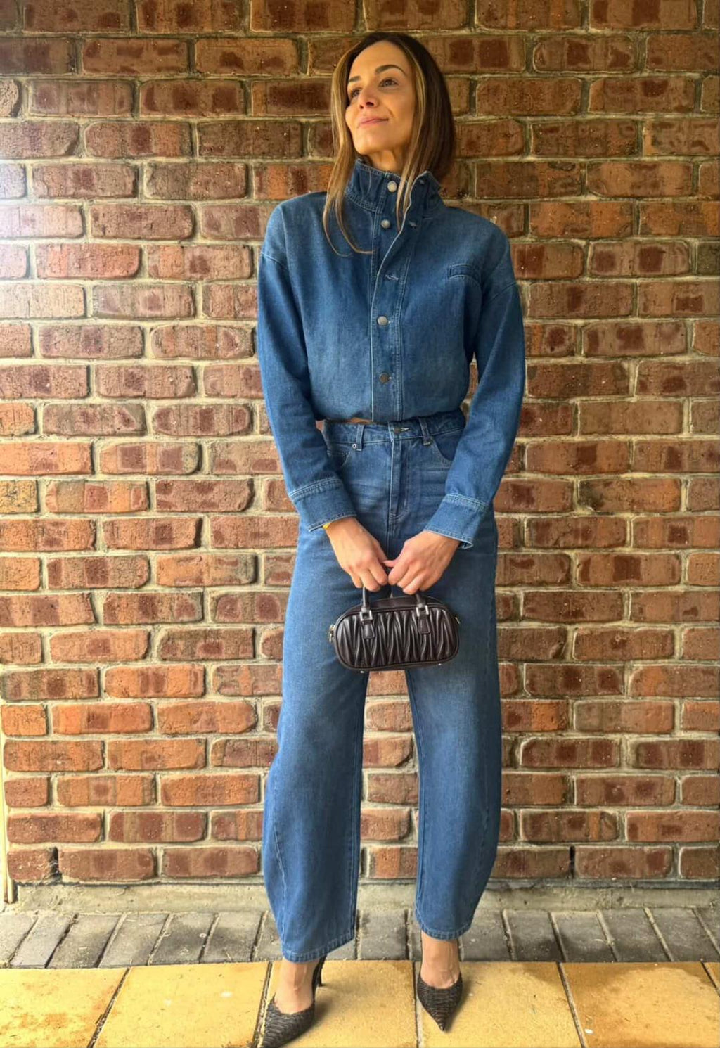 Napa Funnel Neck Jacket - Deep Vintage Blue