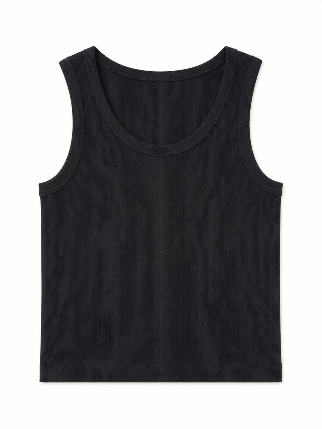 Alba Reversible Ribbed Tank - Black