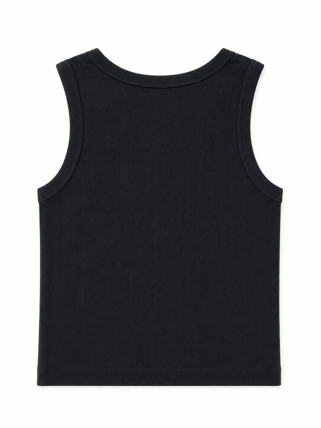Alba Reversible Ribbed Tank - Black