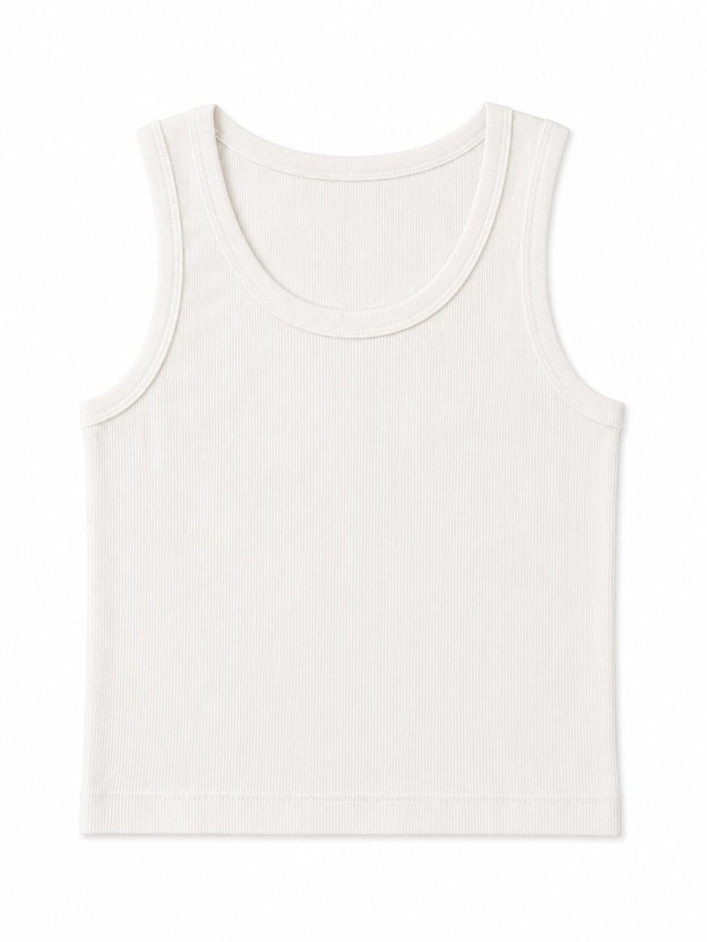 Alba Reversible Ribbed Tank - White