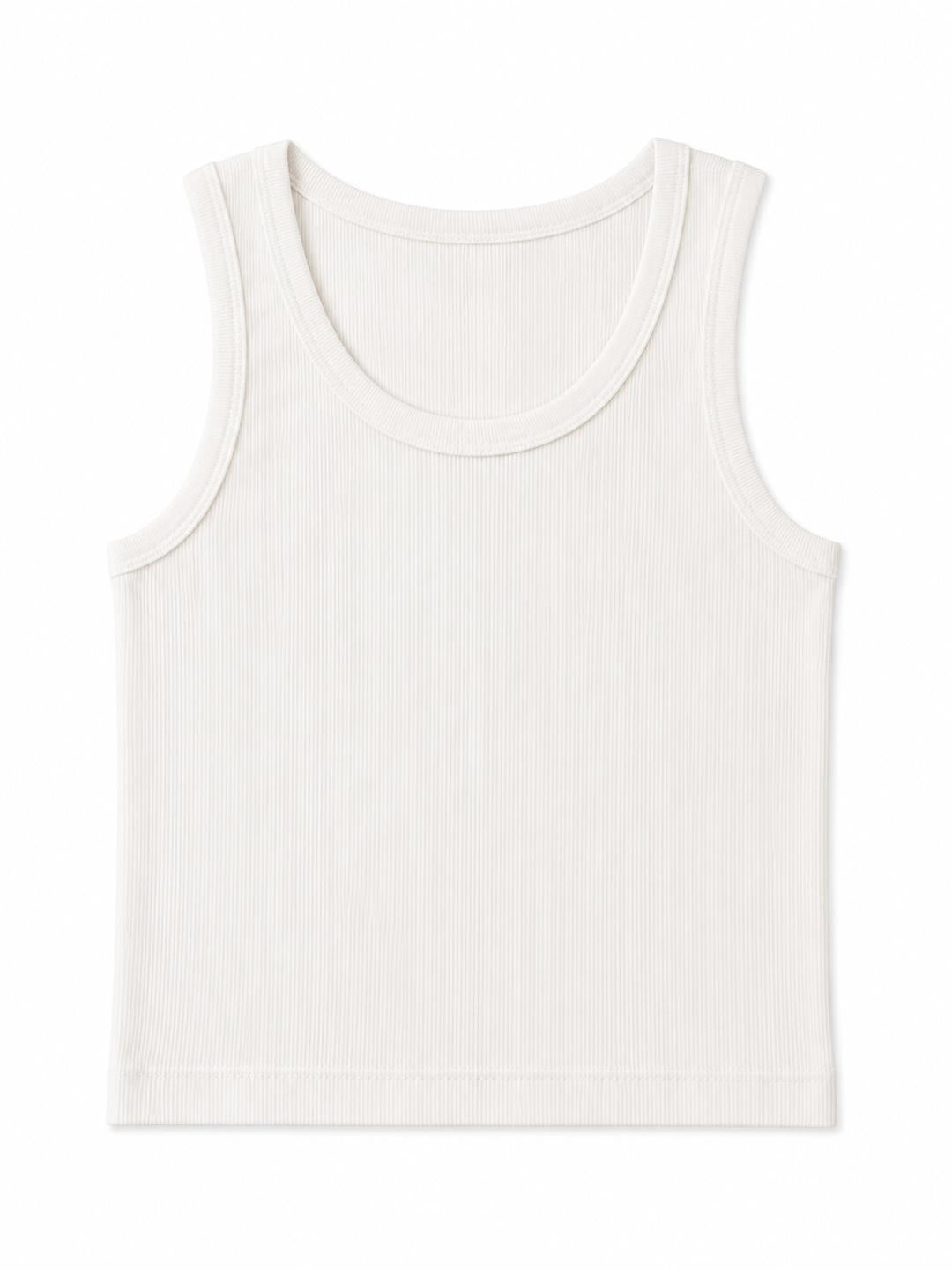 Alba Reversible Ribbed Tank - White
