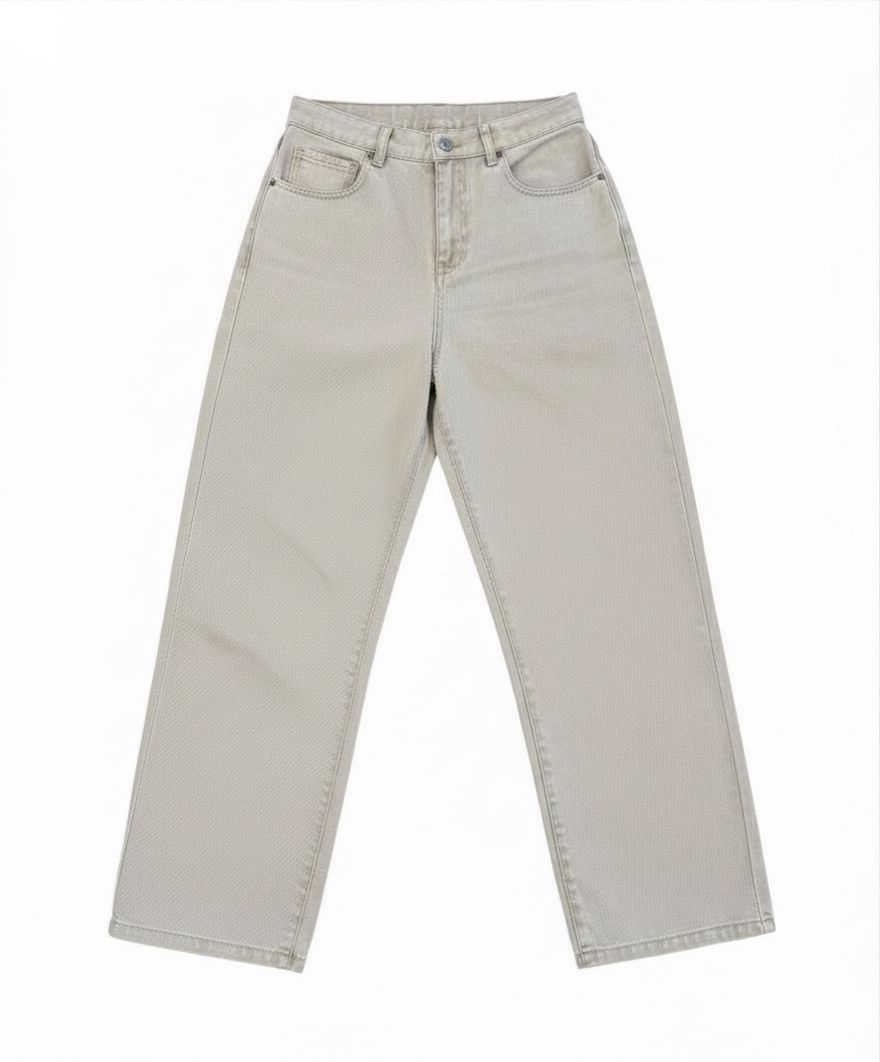 Clare Wide Leg Jean - Olive Denim