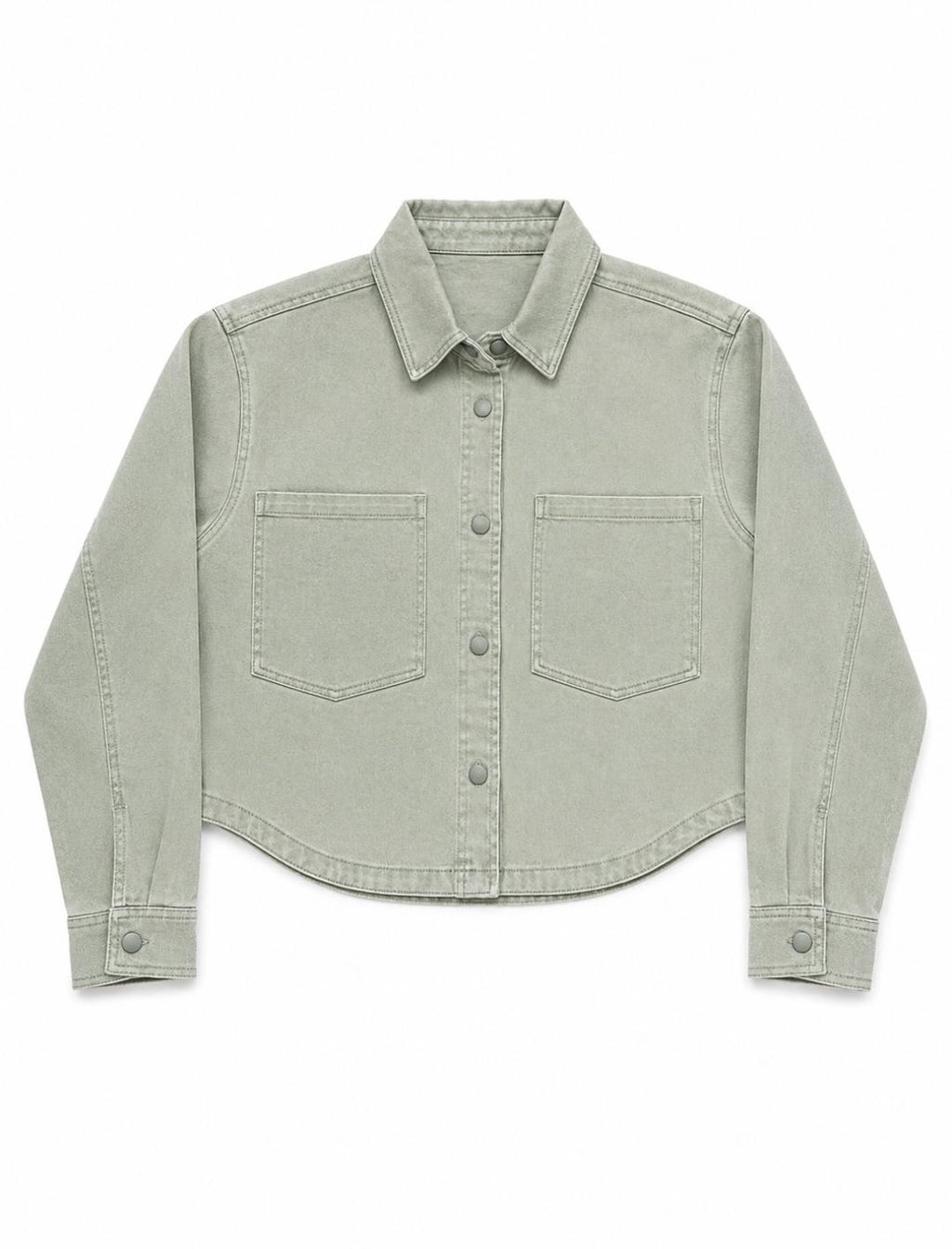 Clare Denim Jacket - Olive Denim